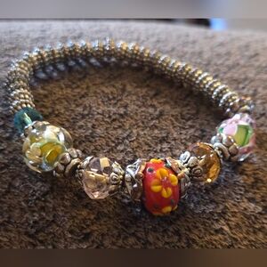 Glass & Lampwork Beaded Bracelet